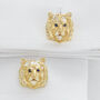 Tiger Cufflinks In Solid Silver And 18ct Gold, thumbnail 2 of 2