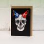 Two Party Hat Skull Gothic Birthday Card, thumbnail 3 of 5