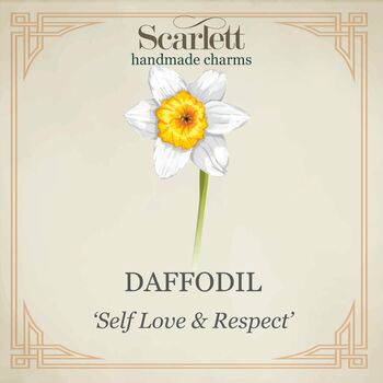 Daffodil Solid Silver And Gold Charm, 5 of 11