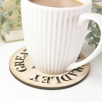 Personalised Wooden 'Great Job' Teacher Coaster, 2 of 5