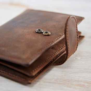 Personalised Handmade Buffalo Leather Credit Card Case, 4 of 7
