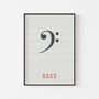 Bass Clef Print | Music Theory Poster, thumbnail 6 of 10