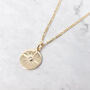18ct Gold Plated North Star Lucky Disc Pendant Necklace, thumbnail 1 of 5