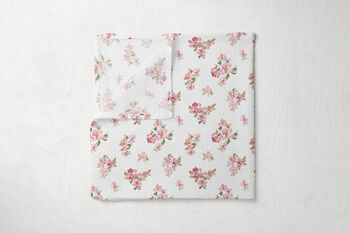 Luxury Rose Blossom Bamboo Muslin Swaddle Blanket, 4 of 4