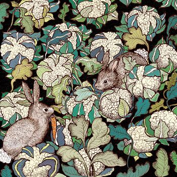 'Rabbits In Cauliflowers' Print, 3 of 3