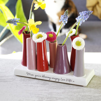Personalised Blooming Amazing Mum Multi Stem Vase, 8 of 12