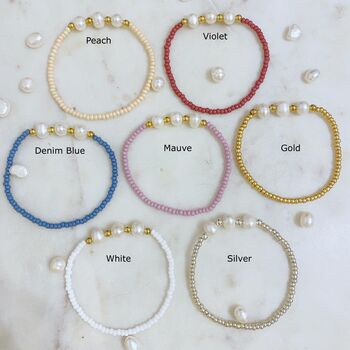 Pearl Colour Pop Stacking Bracelet, 3 of 3
