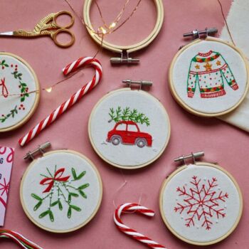 Christmas Jumper Embroidery Kit, 6 of 8