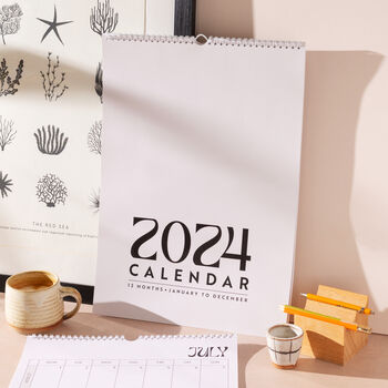 Large 2024 Calendar | Simply Neutral | A3, 7 of 11