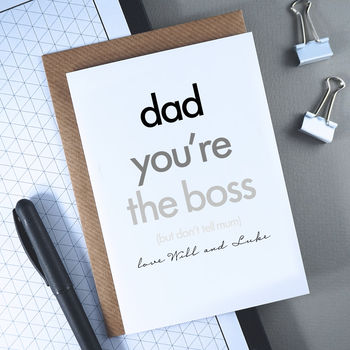 Dad You're The Boss | Father's Day Card | Daddy, 2 of 2