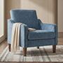 Navy Armchair Living Room Comfortable Lounge Chair, thumbnail 3 of 5