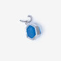 Blue Chalcedony Dome Silver Charm Clip On Pendant, thumbnail 4 of 7