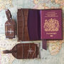 Brown Passport Cover Luggage Tags, thumbnail 2 of 9