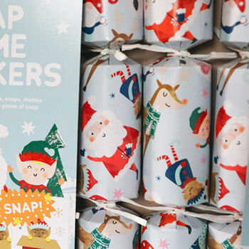 Festive Snap Family Game Christmas Crackers X Six, 2 of 5