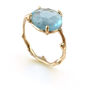 Twig Statement Ring With Rose Cut Blue Topaz, thumbnail 6 of 7