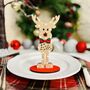 Personalised Christmas Table Place Setting Reindeer, thumbnail 4 of 5