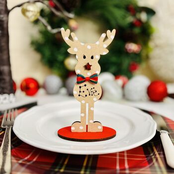 Personalised Christmas Table Place Setting Reindeer, 4 of 5