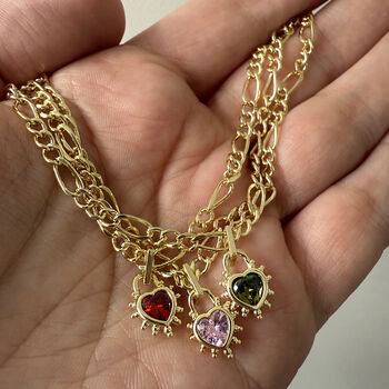 Heart Chunky Figaro Necklace, 2 of 6
