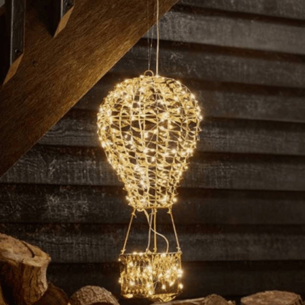 Hanging LED Christmas Light Hot Air Balloon Lamp
