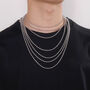 Mens Sterling Silver Heavy Ball Bead Chain Necklace, thumbnail 3 of 10