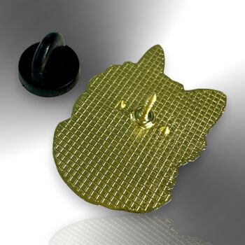 Small Ginger Orange Cat Enamel Pin Badge, 6 of 8