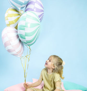 Pastel Candy Swirl Foil Balloons, 4 of 4