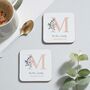 Floral Personalised Mummy Coasters, thumbnail 1 of 2