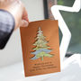 Personalised Copper Map Location Christmas Tree Card, thumbnail 1 of 3