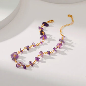 Ula Crystal Stone Anklet, 3 of 5