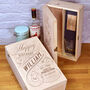 Whiskey Label Birthday Bottle Box With Glass And Stones, thumbnail 1 of 4