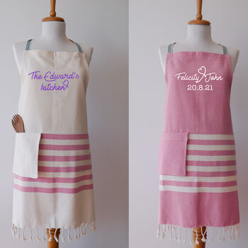 Personalised Apron, Hand Towel, 2nd Anniversary Gift, 9 of 12