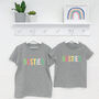 Pastels Besties Matching Kids T Shirts, thumbnail 1 of 4