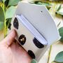 Personalised Recycled Leather Botanical Card Holder, thumbnail 10 of 12