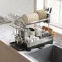 Two Tier Dish Drying Rack Steel Drainer Shelf, thumbnail 1 of 8