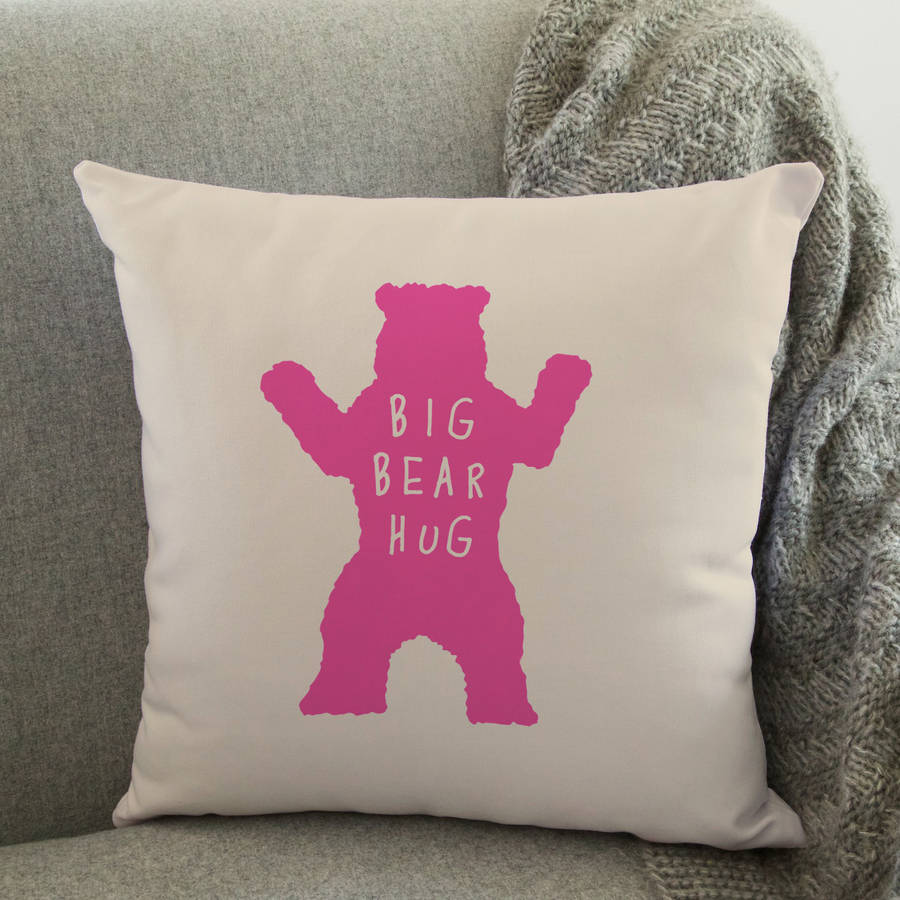 pink teddy bear cushion