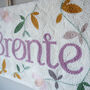 Punchneedle Floral Name Banner, thumbnail 2 of 5
