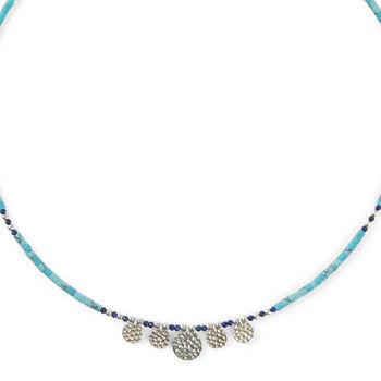 Istanbul Silver Turquoise And Lapis Lazuli Necklace, 3 of 10