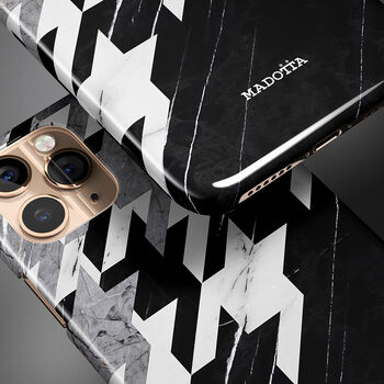 Houndtooth X Marble Case For iPhone, 2 of 4