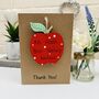 Personalised Teacher T.A. Thank You Wooden Apple Card, thumbnail 2 of 7