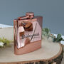 Personalised Rose Gold Hip Flask, thumbnail 2 of 8