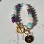 Rose Quartz And Amethyst Astrology Crystal Bracelet, thumbnail 9 of 9