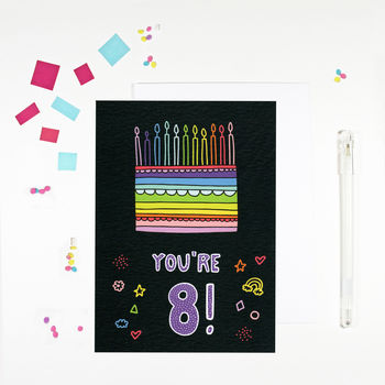 Children's Rainbow Cake Birthday Cards, 9 of 11