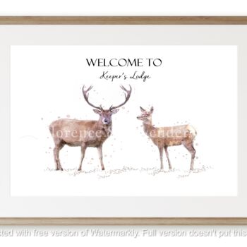 Personalised Deer Print Custom Home Gift, 3 of 3