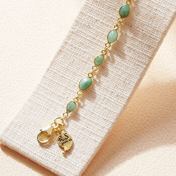 Emerald And Gold Tennis Bracelet, 3 of 7