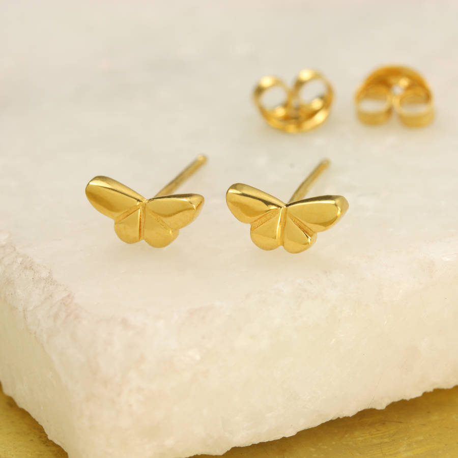 Tiny Butterfly Studs By Jana Reinhardt | notonthehighstreet.com