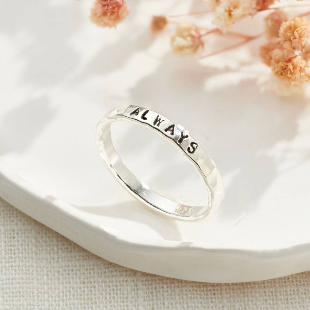 Personalised Wabi Sabi Stacker Ring By Posh Totty Designs