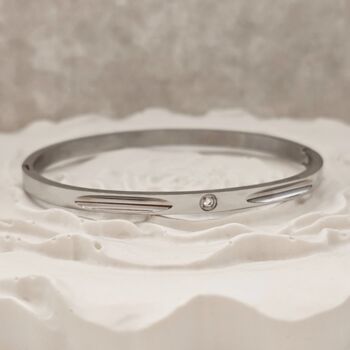 Diamond Bangle Silver, 3 of 7