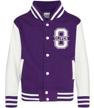 Personalised Kids Name Varsity Jacket, 7 of 10