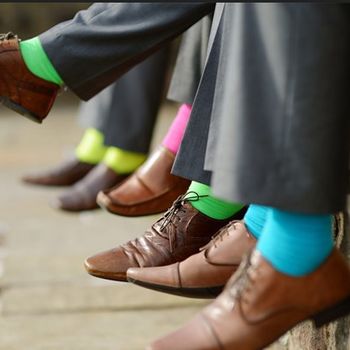 Luxury Mens Bright Contrast Socks, 2 of 7