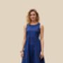 Women Solid Round Neck Fit And Flare Maxi Dress, thumbnail 3 of 3